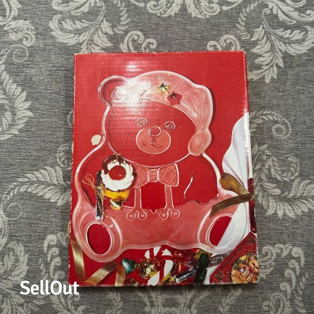 Mikasa Vintage Crystal Holiday Bear Platter 11.5